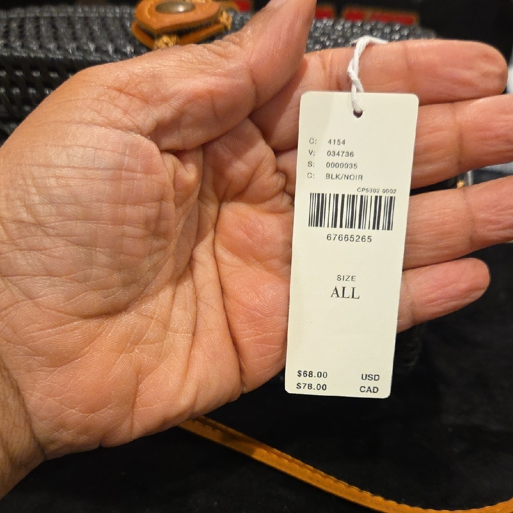 Anthropologie Black and Brown Woven Mini Bag - Picture 7 of 7